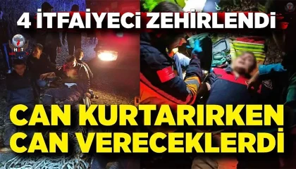 Hatay'da dereye uçan operatörü kurtaran 4 itfaiye personeli zehirlendi