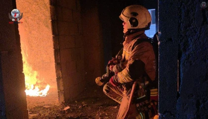 Hatay’da inşaat malzemeleri yandı