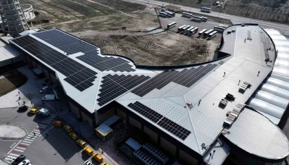 Ispartada yeni otogarın çatısına 1,3 MWlik GES kuruluyor