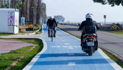 Mersinde yürüyüş ve bisiklet yolları 20 kamerayla izleniyor