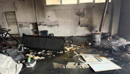 Osmaniyede devrilen ısıtıcı yangına neden oldu