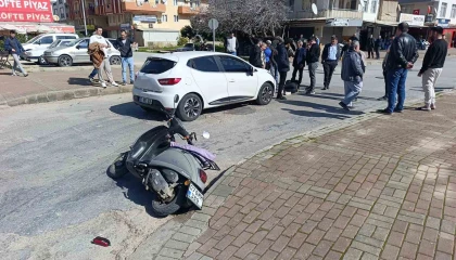 Otomobil ile motosiklet çarpıştı: 1 yaralı