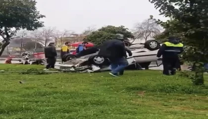 Otomobil takla attı: 1 yaralı
