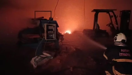 Payasta marangoz atölyesinde yangın