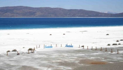 Salda Gölünde su seviyesi yükseldi