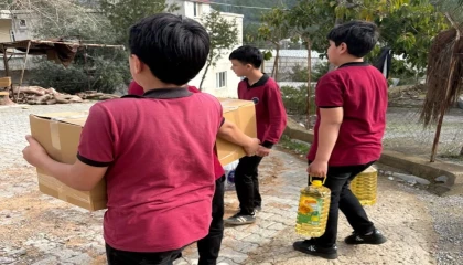 Tekmen Ortaokulunda Yardımlaşma Seferberliği