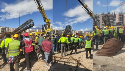 Vinçten düşen demir kolunun altında kalan işçi yaralandı