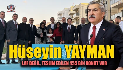 YAYMAN: LAF DEĞİL, TESLİM EDİLEN 455 BİN KONUT VAR