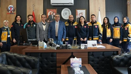 ACİL TIP TEKNİSYENLERİNDEN SÖNMEZ’E ZİYARET