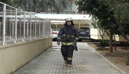 Alanyada apartman dairesinde yangın çıktı