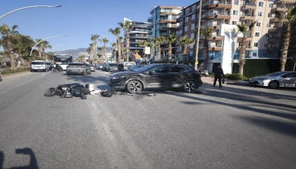 Alanyada SUV motosiklet çarpıştı: 1 ölü 1, yaralı