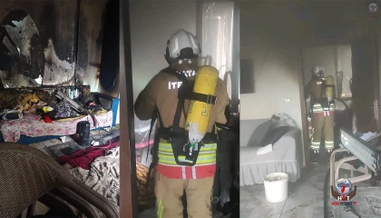 Bayram günü yangın afetini yaşadılar