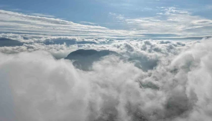 Bulutlar Kozan Kalesinde dans etti, ortaya masalsı görüntüler çıktı