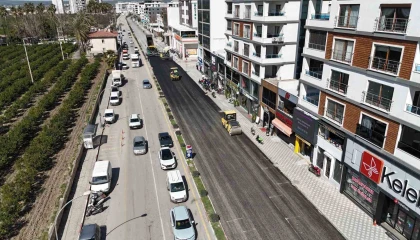 Dörtyolda beton asfalt çalışmaları hız kazandı