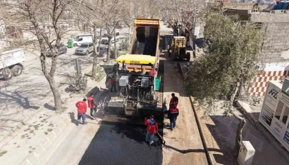 Kahramanmaraşta cadde ve sokaklar asfaltlanıyor
