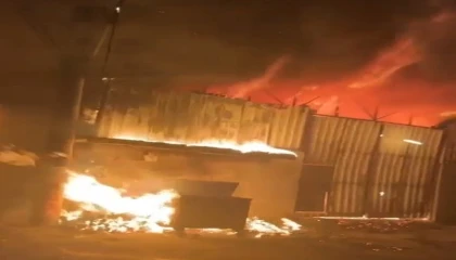 Kahramanmaraşta depo yangını