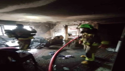 Kahramanmaraşta ikamet yangını