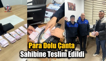 Kaldırımda bulunan para dolu çanta sahibine teslim edildi