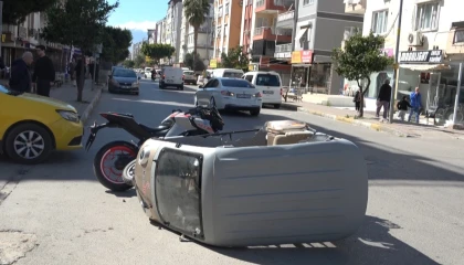 Kepezde motosikletler çarpıştı: 1 yaralı