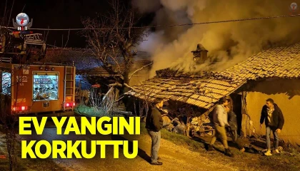 Kumluda ev yangını