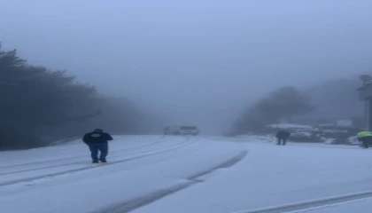 Osmaniyede dolu yağışı yolları beyaza bürüdü