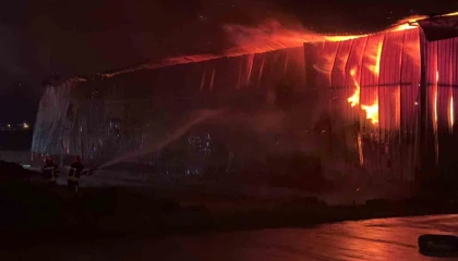 Osmaniyede karton fabrikasında yangın