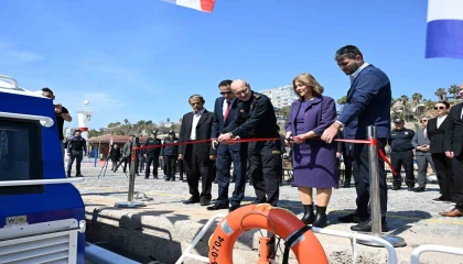 Şehit Veysel Özkayacanın adı verilen karakol botu mavi vatanda göreve başladı