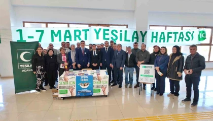 Yüreğir Kaymakamlığında Yeşilay Haftası standı açıldı