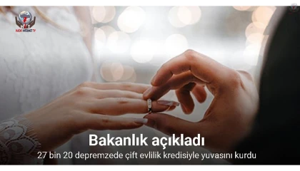 27 bin 20 depremzede çift evlilik kredisiyle yuvasını kurdu