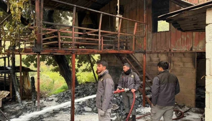 Alanyada müstakil ev yangını korkuttu