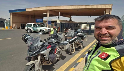 Alanyadan kutsal topraklara motosikletle 7 bin kilometrelik yolculuk