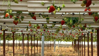 Almanyada eğitim aldı, Türkiyede topraksız başarıyı yakaladı: Hedef 100 ton çilek