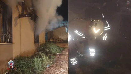 Altınözüde ev yangını