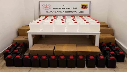 Antalyada 550 litre kaçak etil alkol ele geçirildi
