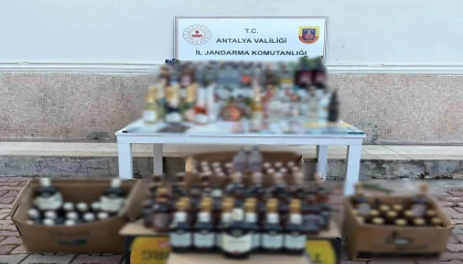 Antalyada bin 150 litre kaçak alkol ele geçirildi