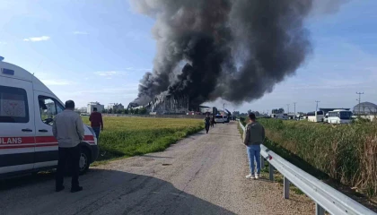 Antalyada patates üretim tesisinde yangın