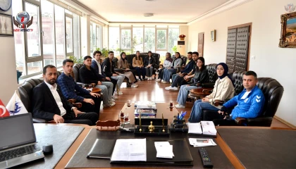 BAŞKAN YALÇIN POMEM VE PMYO ÖĞRENCİLERİNİ AĞIRLADI