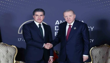 Cumhurbaşkanı Erdoğan, Irak Kürt Bölgesel Yönetimi Başkanı Neçirvan Barzaniyi kabul etti
