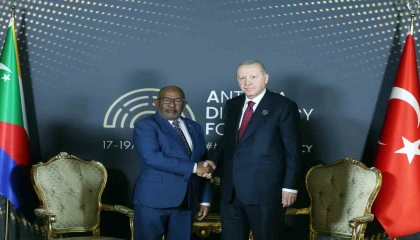 Cumhurbaşkanı Erdoğan Komorlar Birliği Cumhurbaşkanı Assoumani Azali ile görüştü