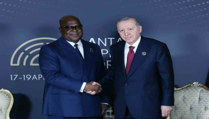 Cumhurbaşkanı Erdoğan, Kongo Demokratik Cumhuriyeti Cumhurbaşkanı Tshisekedi ile görüştü