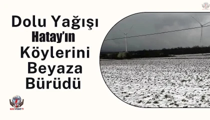 Dolu yağışı beyaza bürüdü