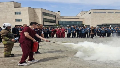 Dörtyol Devlet Hastanesinde yangın güvenliği eğitimi