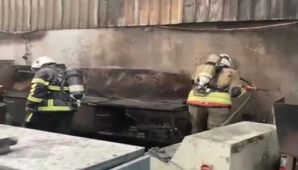 Dörtyolda tel fabrikasında yangın