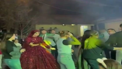 Düğün günü hayatını kaybeden çiftin bir gün önceki kına gecesinden görüntüleri ortaya çıktı