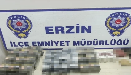 Erzinde markette kaçak sigara ele geçirildi