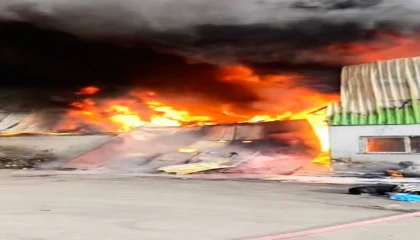 Geri dönüşüm fabrikasında yangın çıktı