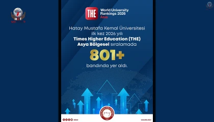 HATAY MKÜ, THE ASYA SIRALAMASINDA İLK KEZ YER ALDI