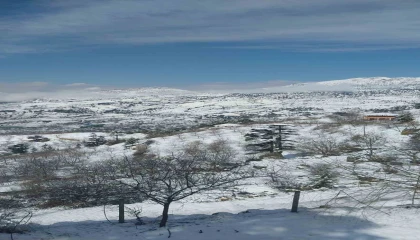 Kahramanmaraşın yüksek kesimlerinde kar etkili oldu