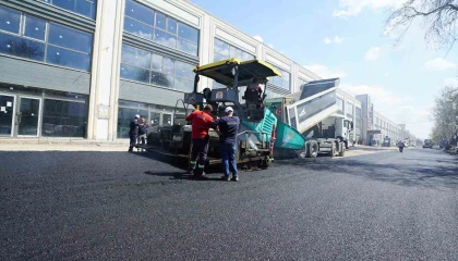 Kahramanmaraşta yapımı tamamlanan Toptancılar Sitesi yoluna asfalt