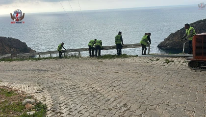 KARAMAĞARA YOLUNDA GÜVENLİK ÇALIŞMALARINA BAŞLANDI